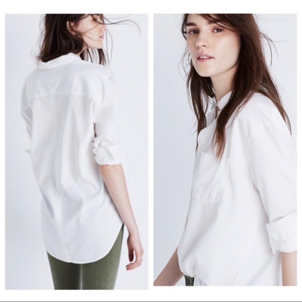 Madewell Drapey Oversized Boy Shirt NWT!!!
